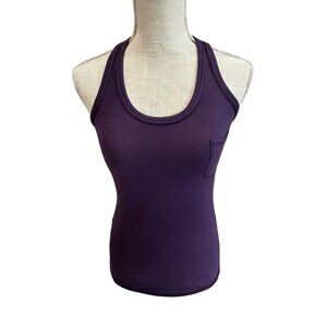 Nancy Rose Performance Purple Racerback Tank With Pocket Size 2